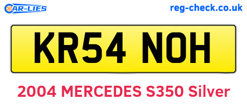 KR54NOH are the vehicle registration plates.