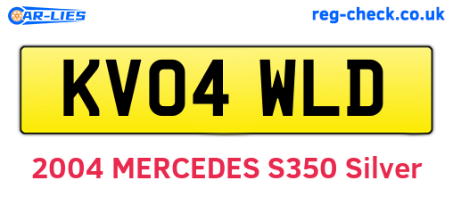 KV04WLD are the vehicle registration plates.
