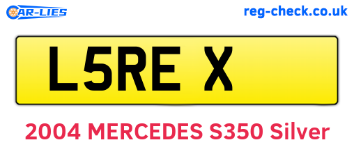 L5REX are the vehicle registration plates.