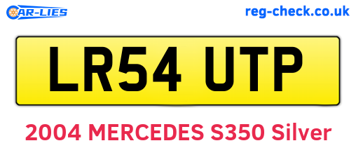 LR54UTP are the vehicle registration plates.