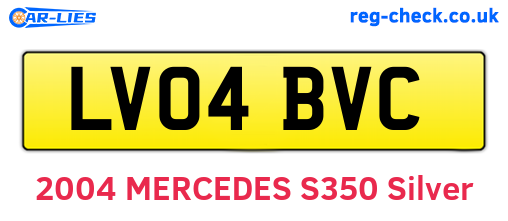 LV04BVC are the vehicle registration plates.
