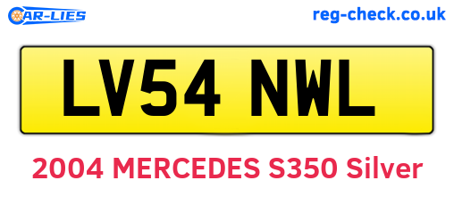 LV54NWL are the vehicle registration plates.
