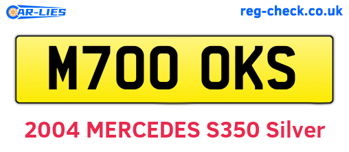 M700OKS are the vehicle registration plates.