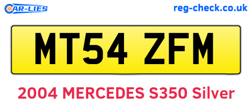 MT54ZFM are the vehicle registration plates.
