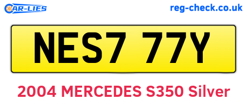 NES777Y are the vehicle registration plates.