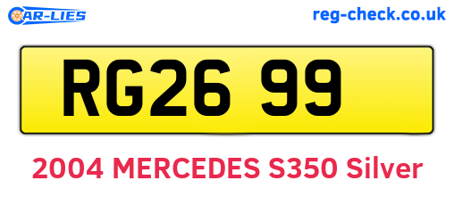 RG2699 are the vehicle registration plates.