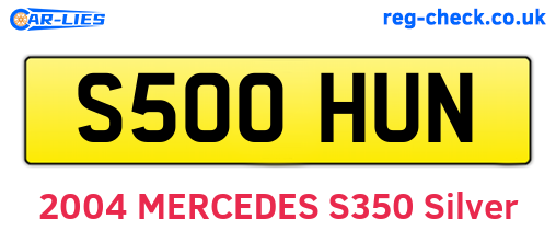 S500HUN are the vehicle registration plates.