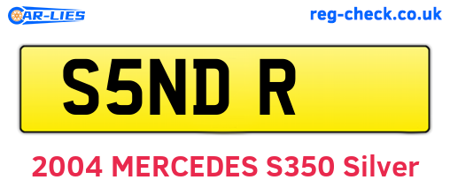 S5NDR are the vehicle registration plates.