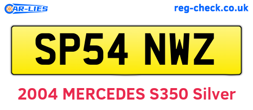 SP54NWZ are the vehicle registration plates.