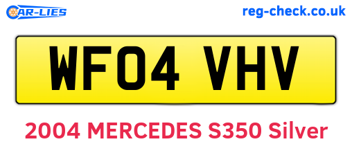 WF04VHV are the vehicle registration plates.