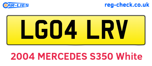 LG04LRV are the vehicle registration plates.