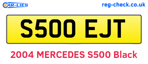 S500EJT are the vehicle registration plates.