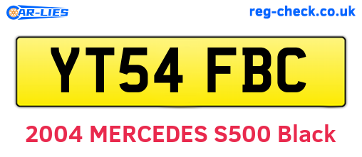 YT54FBC are the vehicle registration plates.
