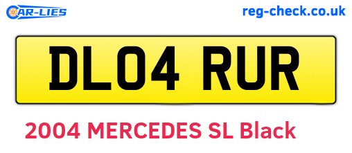 DL04RUR are the vehicle registration plates.