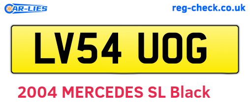 LV54UOG are the vehicle registration plates.