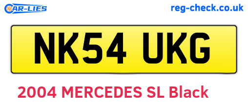 NK54UKG are the vehicle registration plates.