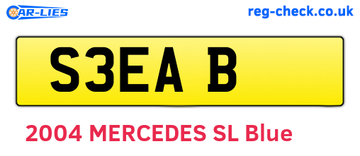 S3EAB are the vehicle registration plates.