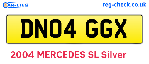 DN04GGX are the vehicle registration plates.