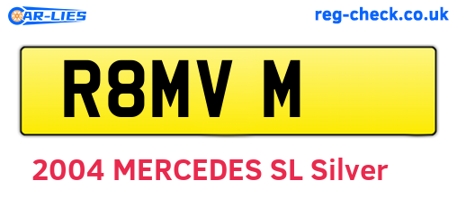 R8MVM are the vehicle registration plates.