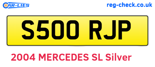 S500RJP are the vehicle registration plates.