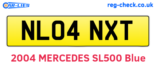 NL04NXT are the vehicle registration plates.