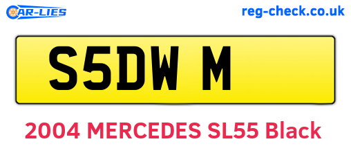 S5DWM are the vehicle registration plates.