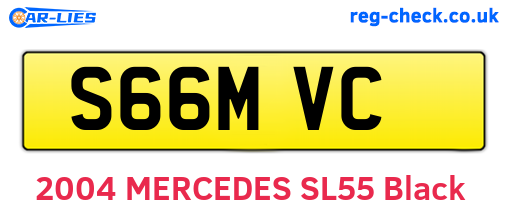 S66MVC are the vehicle registration plates.