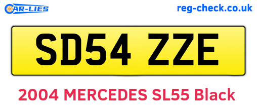 SD54ZZE are the vehicle registration plates.