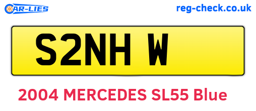 S2NHW are the vehicle registration plates.
