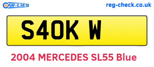S4OKW are the vehicle registration plates.