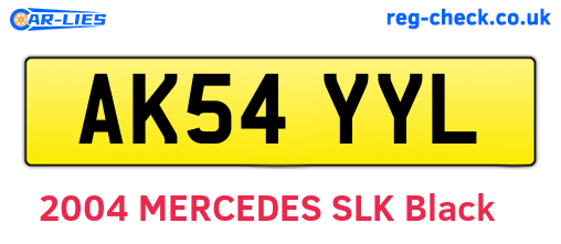 AK54YYL are the vehicle registration plates.