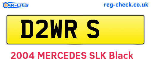 D2WRS are the vehicle registration plates.