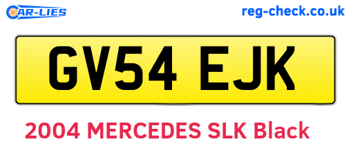 GV54EJK are the vehicle registration plates.