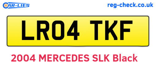 LR04TKF are the vehicle registration plates.