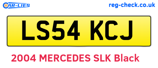 LS54KCJ are the vehicle registration plates.
