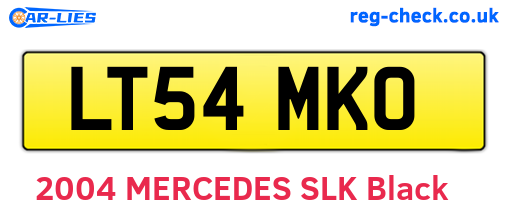 LT54MKO are the vehicle registration plates.