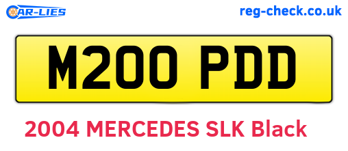 M200PDD are the vehicle registration plates.