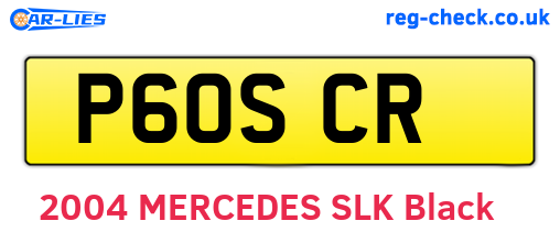 P60SCR are the vehicle registration plates.