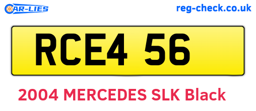 RCE456 are the vehicle registration plates.