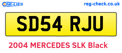 SD54RJU are the vehicle registration plates.