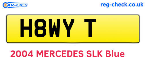 H8WYT are the vehicle registration plates.
