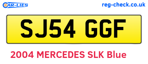 SJ54GGF are the vehicle registration plates.