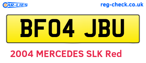 BF04JBU are the vehicle registration plates.