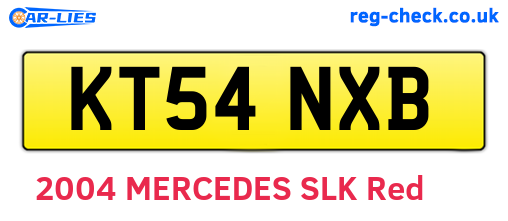 KT54NXB are the vehicle registration plates.