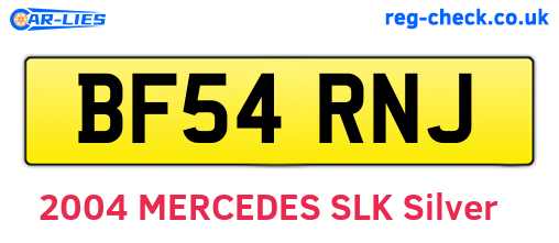 BF54RNJ are the vehicle registration plates.
