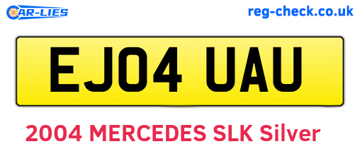 EJ04UAU are the vehicle registration plates.