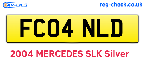 FC04NLD are the vehicle registration plates.
