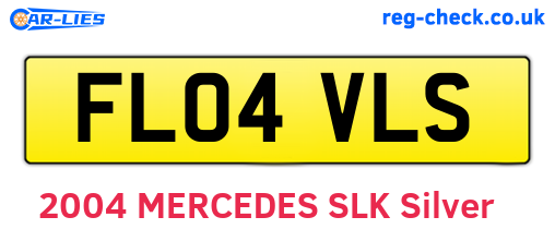 FL04VLS are the vehicle registration plates.