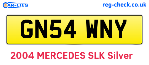 GN54WNY are the vehicle registration plates.