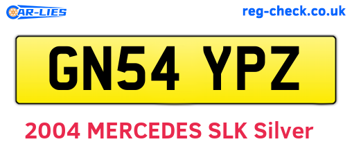 GN54YPZ are the vehicle registration plates.